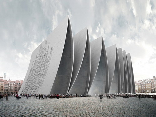 【建筑】法国折叠大教堂,axis mundi建筑设计公司作品 -- 创意画报