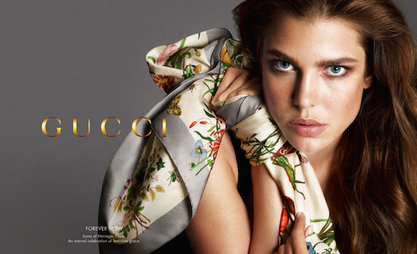 曾多次担任 gucci 代言人的 charlotte casiraghi 公主.