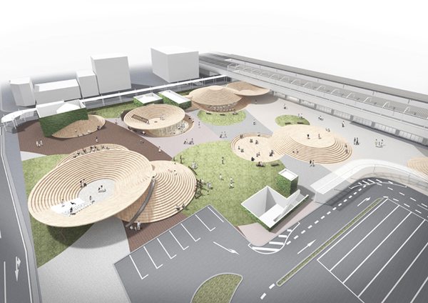 上个月,nendo 正式发布了他们受邀为日本天理市完成的站前广场设计