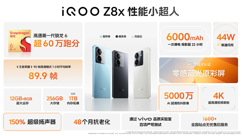 1000 - 2000 元价位段的全新性能机，iQOO Z8 系列正式发布
