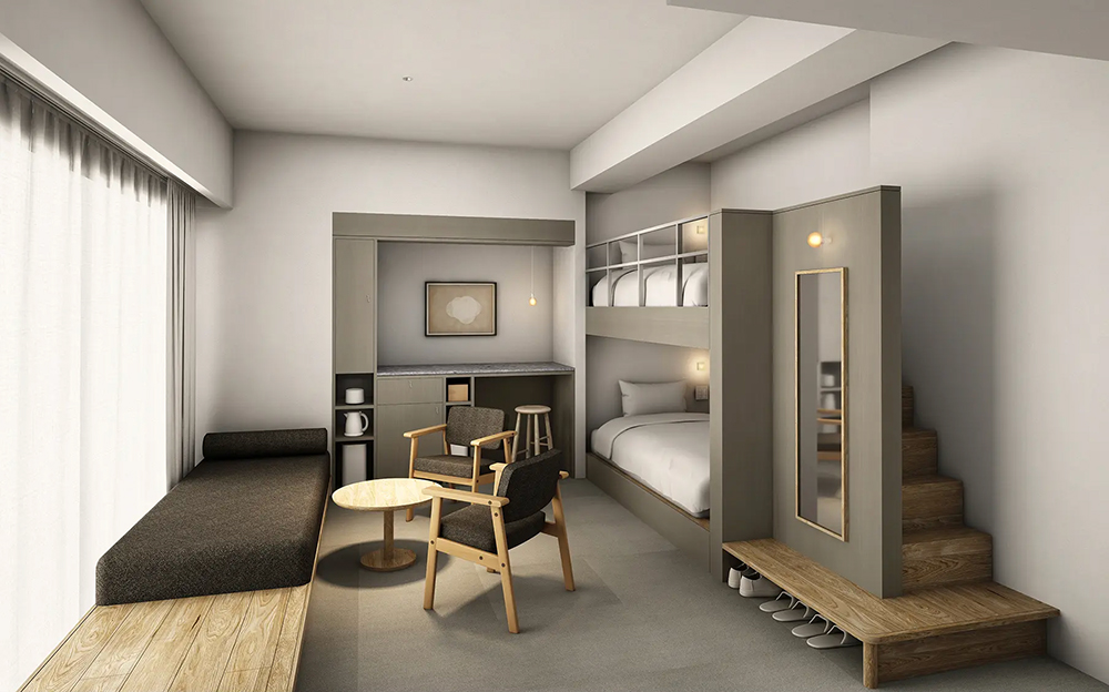 加沙发床能住 3 个人的双床房