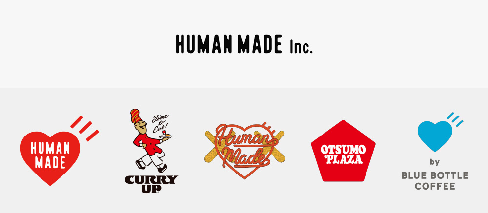 现在也要分清作为潮流品牌的 HUMAN MADE 和作为集团公司的 HUMAN MADE 了(一个简单方法是看“HUMAN MADE”在桃心里面还是外面以及后面跟没跟着“Inc.”)