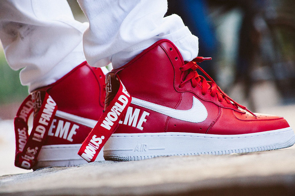 world famous nike  × supreme 联名 air force 1 high 球鞋即将上市