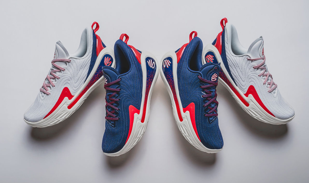 最新一代的 Curry 12,去年库里首夺奥运金牌时穿的是它